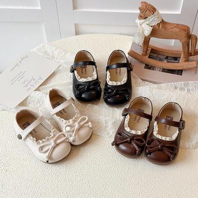 Girls' Stylish Soft Sole Leather Loafers - Spring/Autumn Princess Shoes, Korean Style Baby Walking Shoes