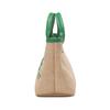 Longchamp Le Pliage Paris 15 Logo Brodé Bloc de Couleur Paille Mélange Lin Cuir Sac Bandoulière Dumpling Mini Sacs Femmes Kaki Vert 10162HYT129