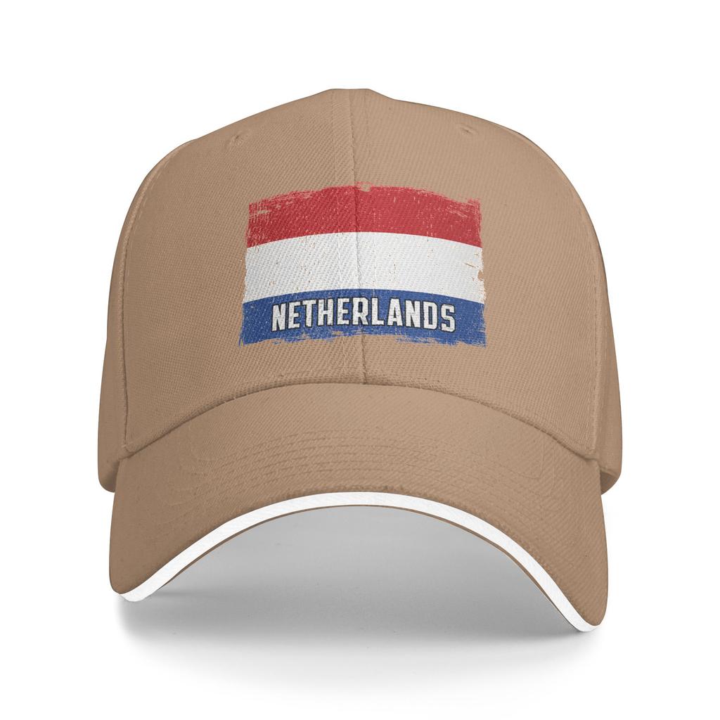 Vintage Netherlands Flag Heritage Dutch Roots Sun Baseball Cap Fashion Trucker Hat For Women Unisex Hiking Fishing Snapback Cap