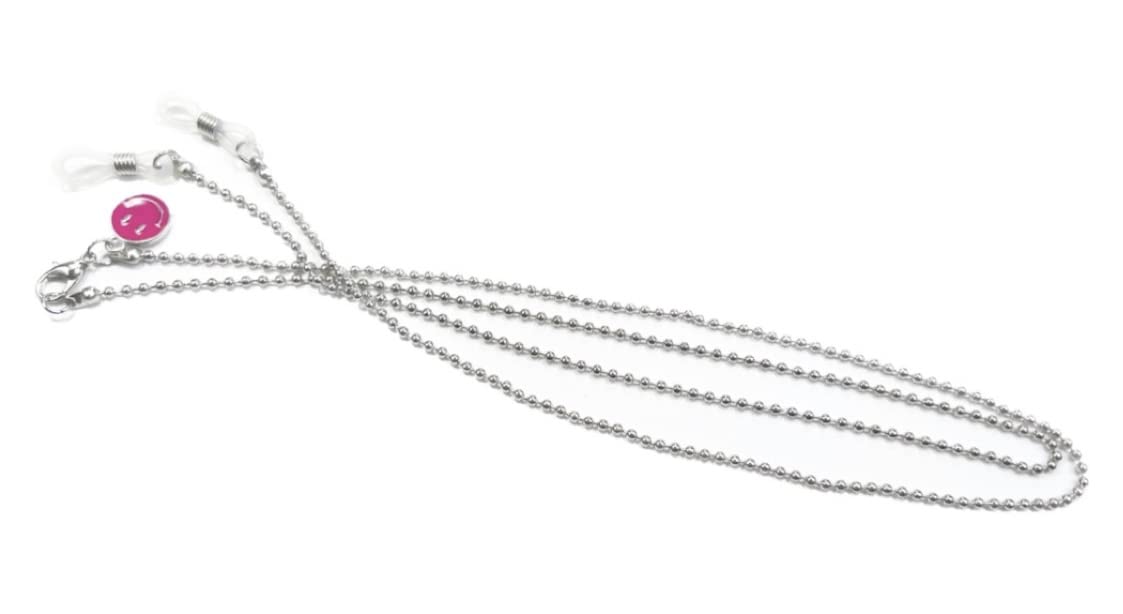 [$ole only] Sole Only Round Sunglasses with Glasses Chain - Stylish for Men and Women (Glasses Chain (Sunglasses Sold Separately), Silver)