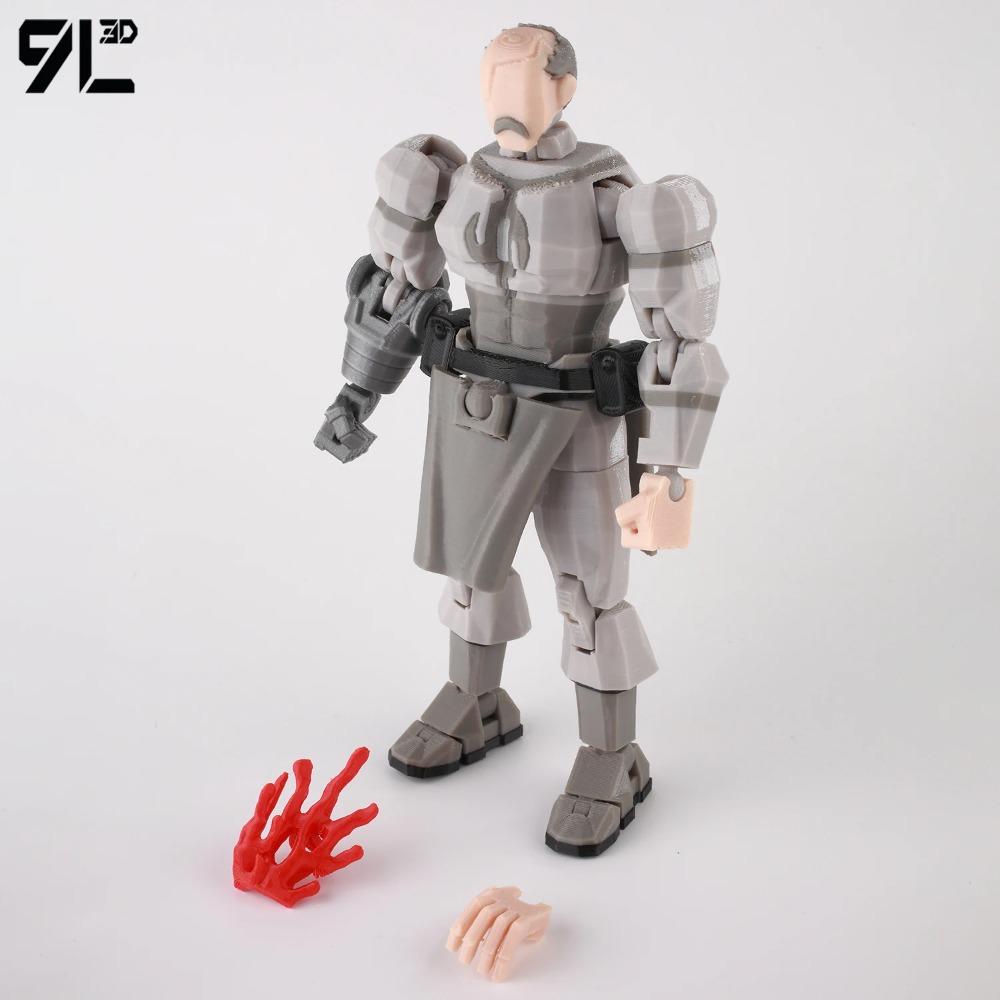 9L3D Dummy13 Lucky13 Conquest Action Figure Invin-cible Model Full Body Movable Toy Multi-Jointed Movable Robot 3D Printed Decor