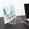 Nordic Triangle Book Holder & Desktop Organizer - Stylish Student Bookshelf & Storage Rack