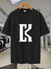 Breathable Mesh Sports T-shirt with Stylish Letter K Print - Lightweight Short Sleeve Crewneck for Casual & Active Wear