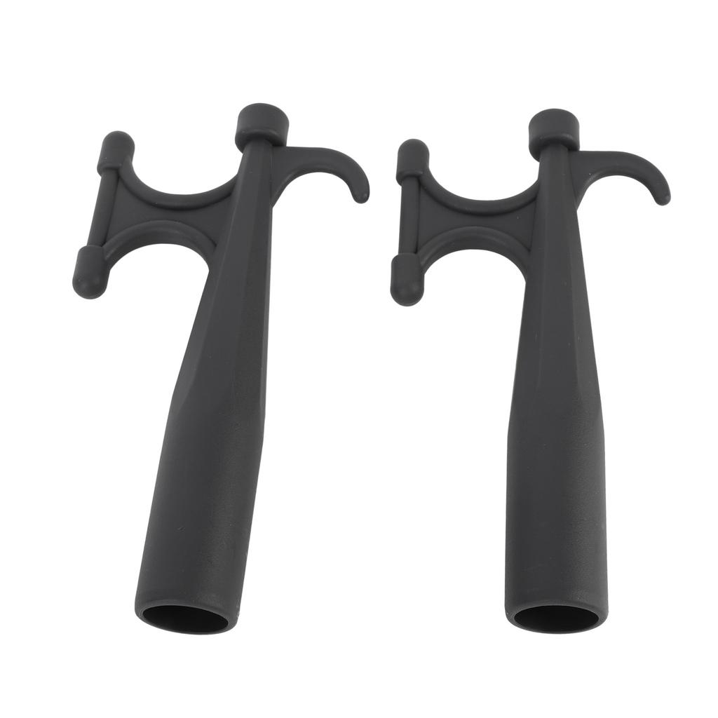 2PCS Nylon Boat Hook Attachment Black Boat Hook Floating Attachment Replacement for Mooring Docking Yacht Kayak