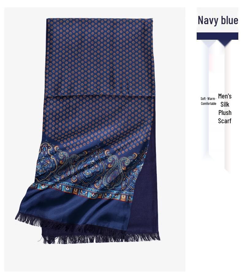 Men's Mulberry Silk and Cashmere Scarf - Ideal Gift for Father's Day or Dad's Birthday