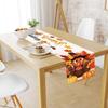 Friendsgiving Table Runner Friendsgiving Tablecloth 13x72in Long Linen Fall Turkey Maple Leaves Pumpkin Happy Friends Giving Runners for Indoor