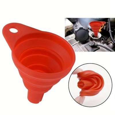 Motorcycle Engine Oil Funnel, Car Universal Silicone Liquid Funnel Portable Car Oil Change Funnel, Telescopic Long Neck Liquid