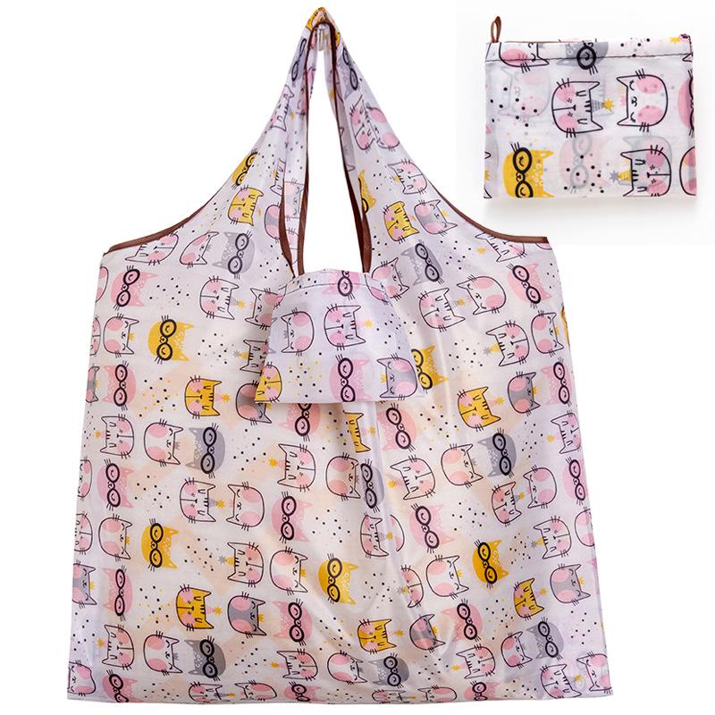 Large 210D Oxford Cloth Folding Tote - Portable, Durable Shopping & Storage Bag