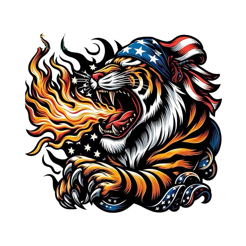 Fierce Tiger Car Sticker Vinyl Decal Waterproof Rear Window Motorcycle Camper Bumper Truck Laptop Decoration X15
