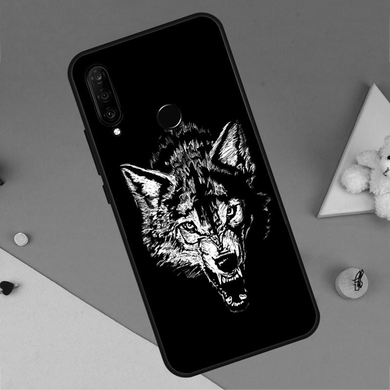 Angry Wolf For Huawei P20 P40 Lite P60 P30 Pro Nova 5T 9 10 SE 12s 12i 11i Y90 Y70 Y60 Y61 Y72 Y91 Case