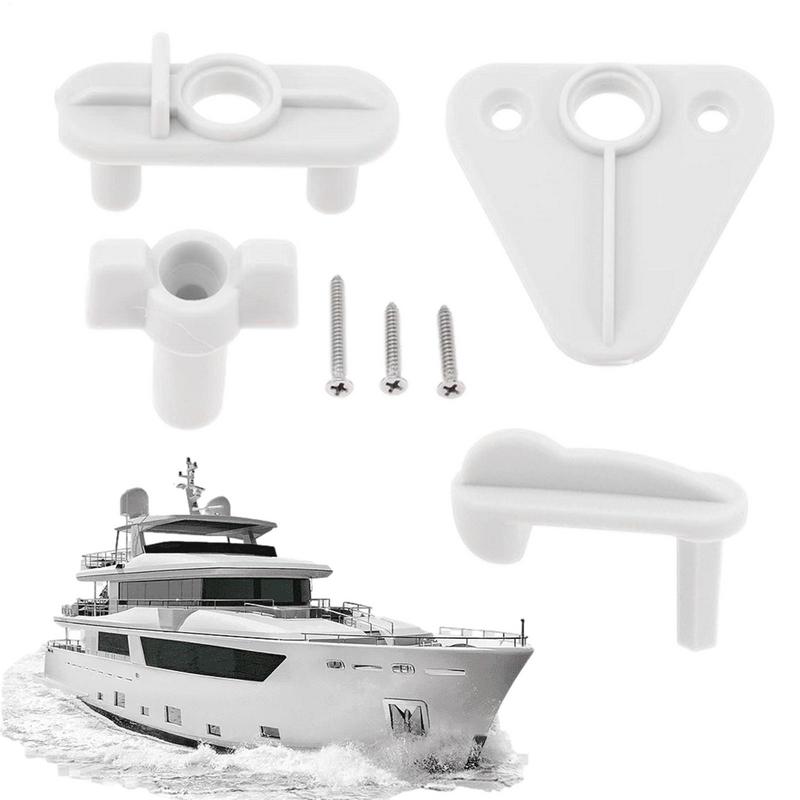 Boat Door Latch RV Pontoon Marine Gate Latch Fits Fits Leftor Right-Hinge Door Stainless Steel Screws Included Latch Replacement