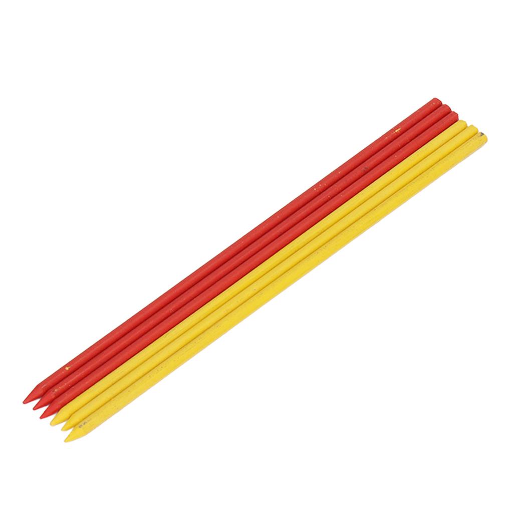 6Pcs Carpenter Pencil Refill 2.8mm HB Marking Scribing Tool Set Kit for Woodworking Red Yellow Wax