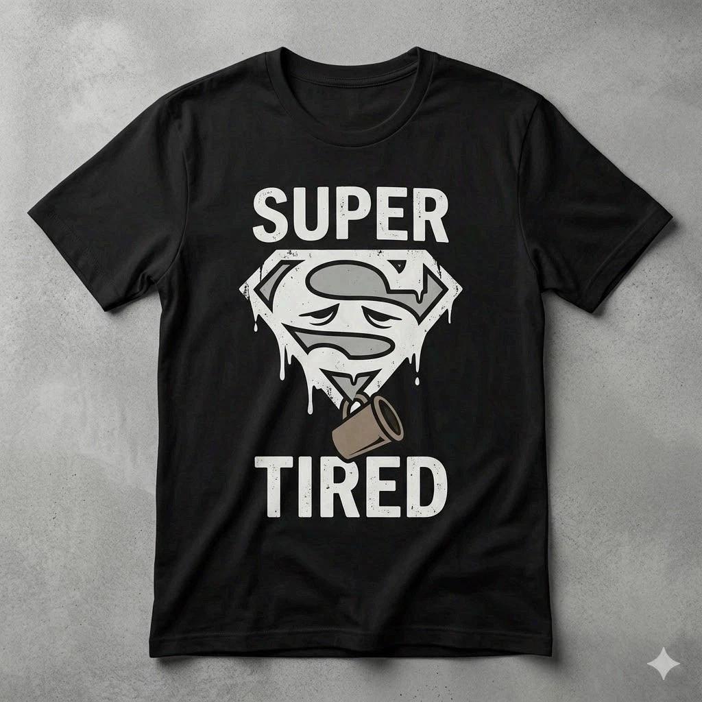 Super Tired Dad Shirt Funny Exhausted Father’s Day Tee S