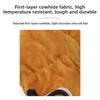 Heat-resistant and flame-retardant gloves, thickened cowhide high-temperature resistant welding leather gloves, durable camping protective gloves