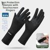 Solid Color Women Sunscreen Gloves Thin Summer Driving Mittens Ice Silk Riding Gloves  Outdoor
