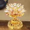 OUKENS Buddhist Lamp, 110-240V US Plug Buddha Lotus Light LED Lotus Lamp 7 Colorful Golden Buddha Night Light Buddhism Faith Supplies