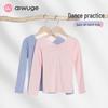 Girls' Breathable Cotton Long-Sleeve Ballet Dance Top
