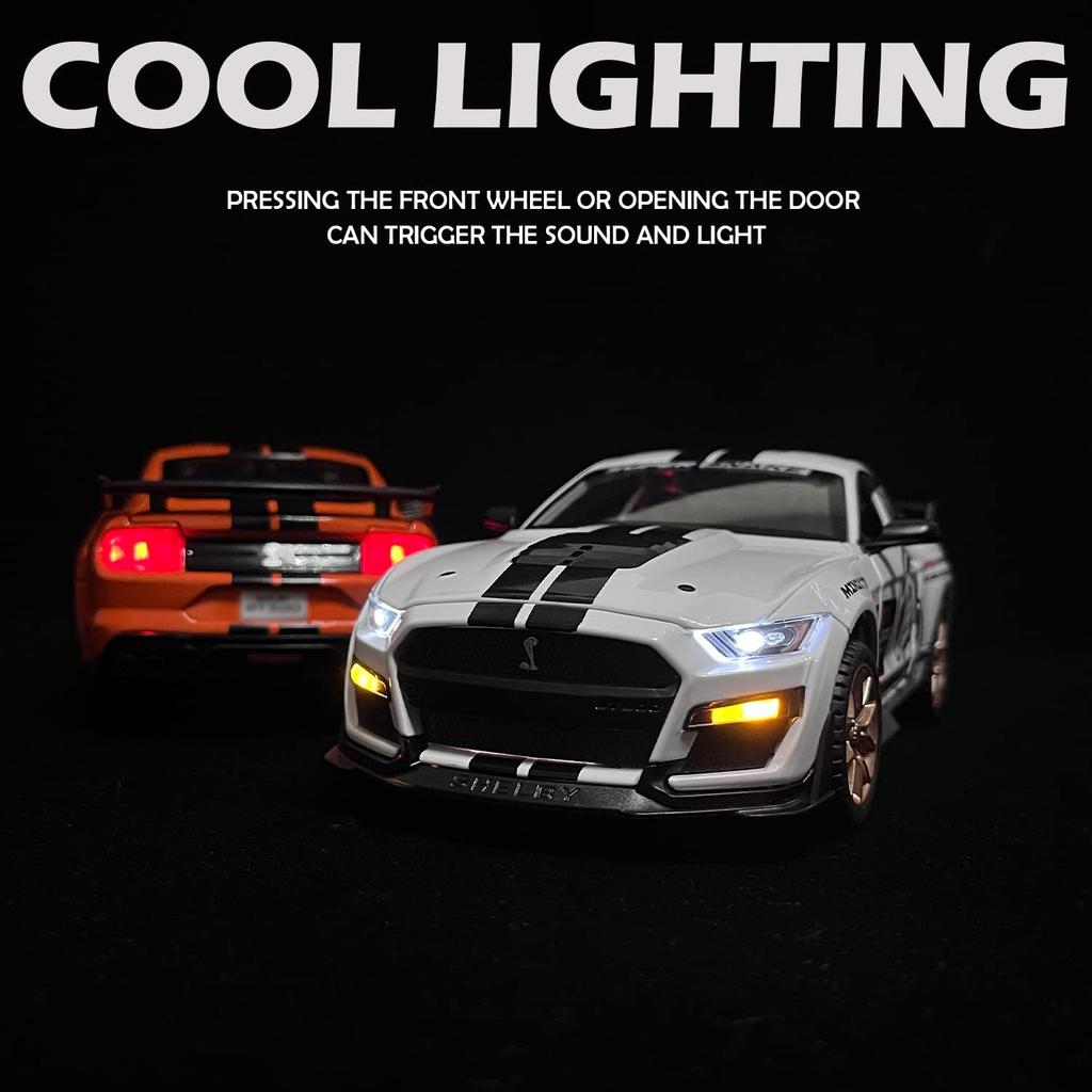 Jouet Voiture Modèle Mustang Shelby Cobra Daytona 1:32 - Alliage Moulé, Lumière Et Son - Enfant 8 Ans Et +