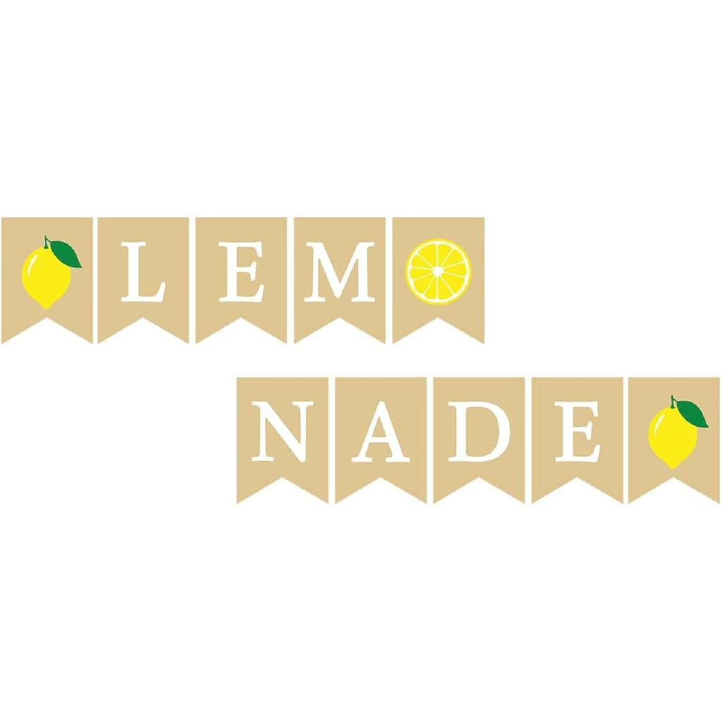 Lemonade Stand Banner for Kids – Rustic Lemonade Banner Sign for Lemonade Stand Supplies, Lemonade Party Decorations, Outdoor Lemon Stand Decor for