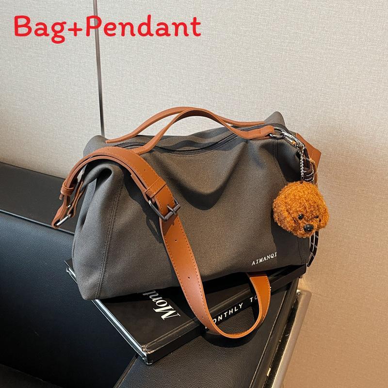 Canvas Shoulder Bag For Women With Large Capacity And Zip Closure For Daily Use