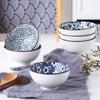 4.5 Inch Bowl, Creative Blue and White Porcelain, Ceramic Rice Bowl Set, Kitchen Tableware, Appetizer and Dessert Bowl, Gift Box