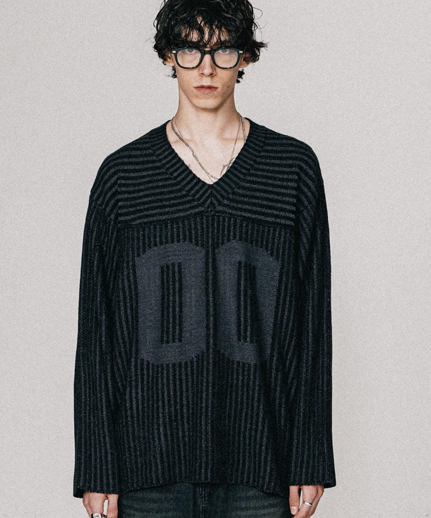 Bastic Knit Football Jersey_Black Black/M