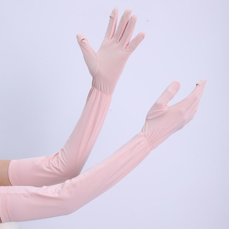 Summer UV Protection Breathable Ice Silk Anti-Slip Gloves for Outdoor Sports