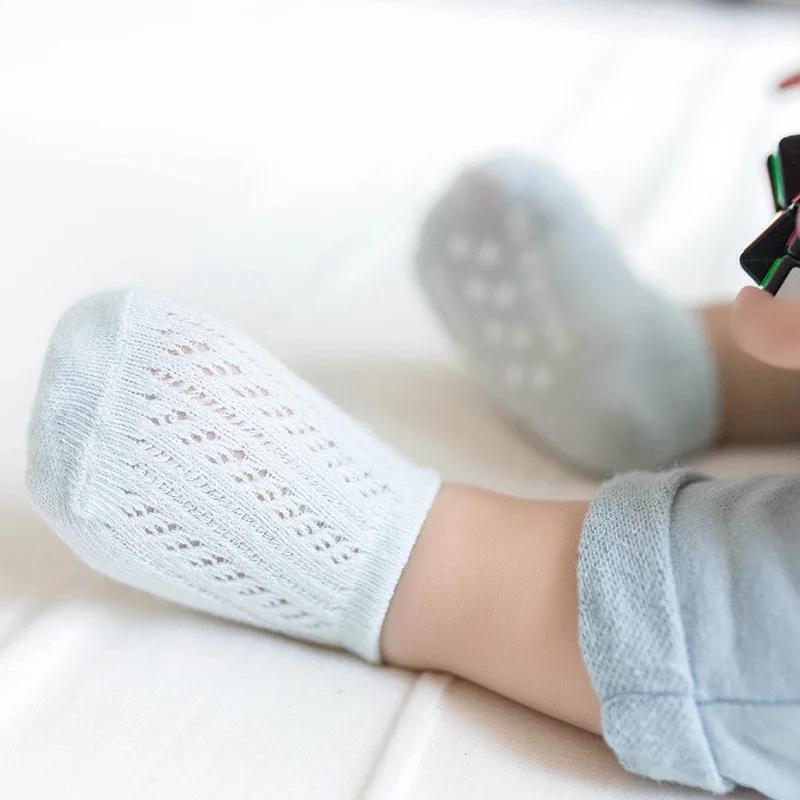 Summer Baby Cotton Thin Mesh Socks Comfy Breathable Kids Boys Girls Non-slip Floor Socks