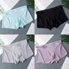 Men's Ice Silk Sexy Seamless Boxer Shorts Underwear Fashion Underpants Male Comfortable Ultra-thin Breathable Panties