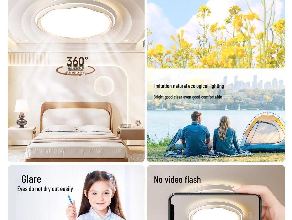 2025 Smart Voice-Controlled Full Spectrum Living Room and Bedroom Ceiling Light Package