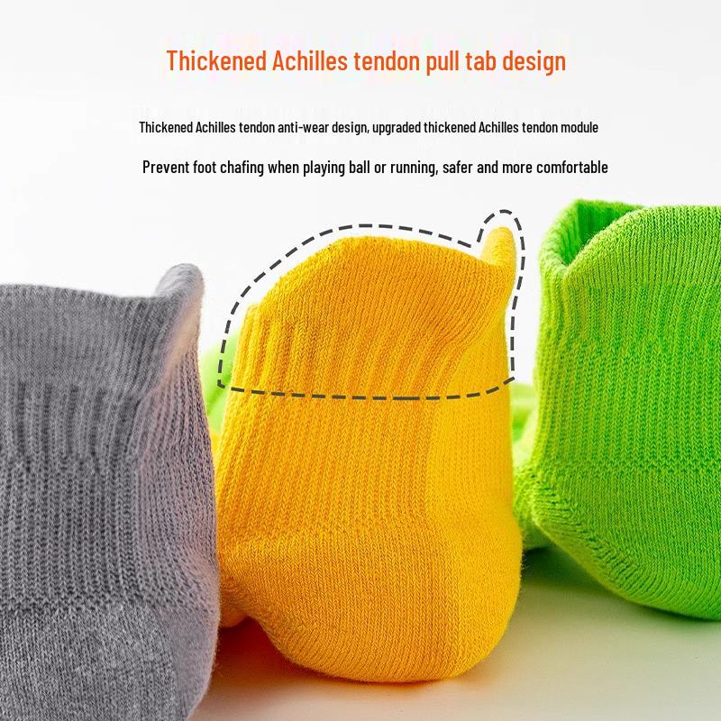 Men's Cross-Border Sports Socks: Short, Cushioned for Running & Outdoor Activities