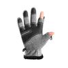 Winter Waterproof Touchscreen Gloves, 3-Finger Exposed Thermal Gloves for Fishing & Cycling