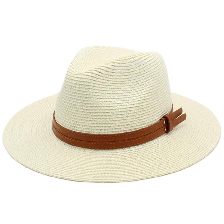 Elegant Panama Hat Oversized Straw Hat Breathable Sun Hat with Woven Chain for Men, Women, and Children
