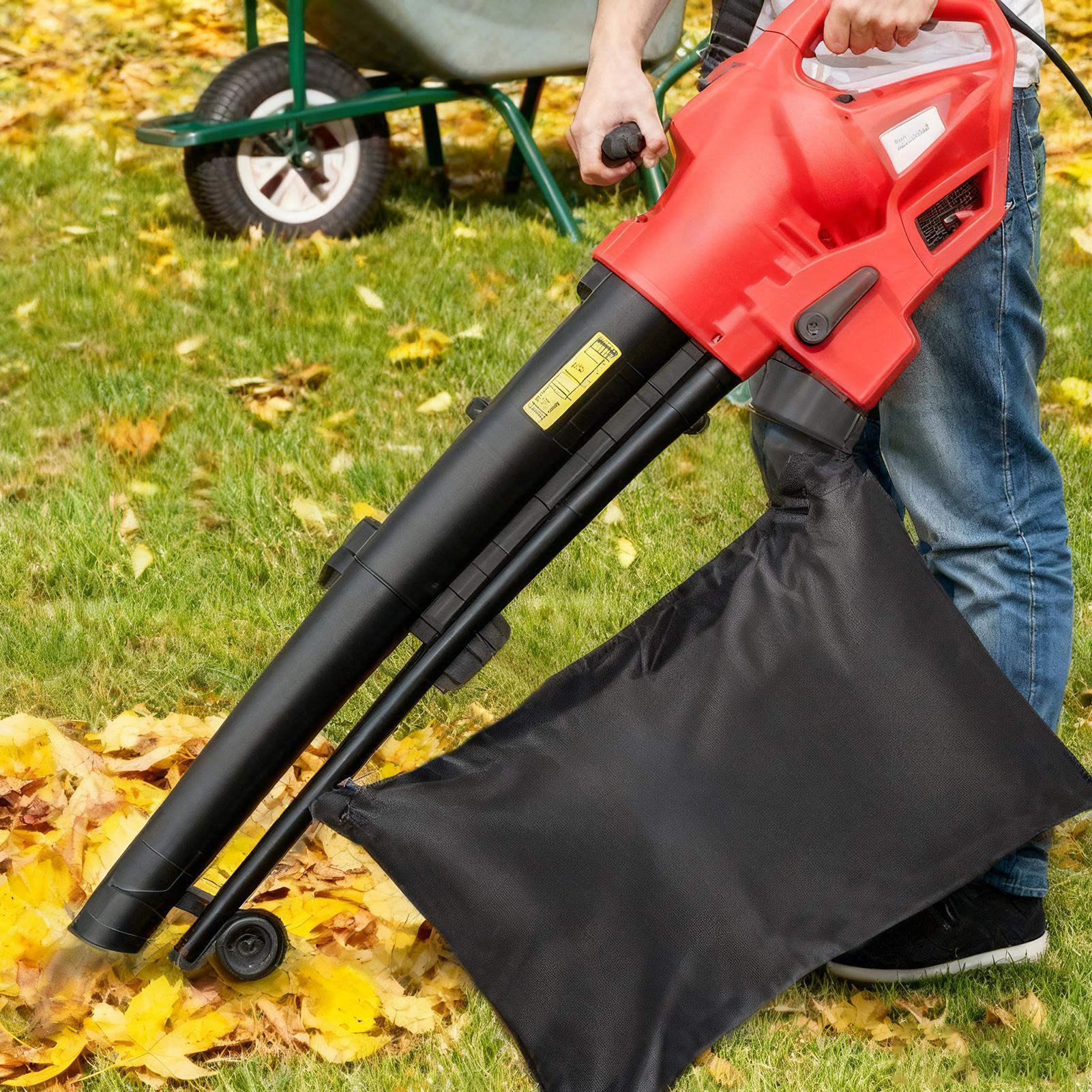 Sacco Sottovuoto per Foglie con Cerniera Inferiore Sacco Trituratore per Foglie Organizzatore per Raccolta Polvere Detriti per Cortile Giardino Terraz