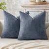 18x18 Inch Chenille Throw Pillow Covers Soft Cushion Cases for Sofa Bed Living Room Spring Farmhouse Home Decor