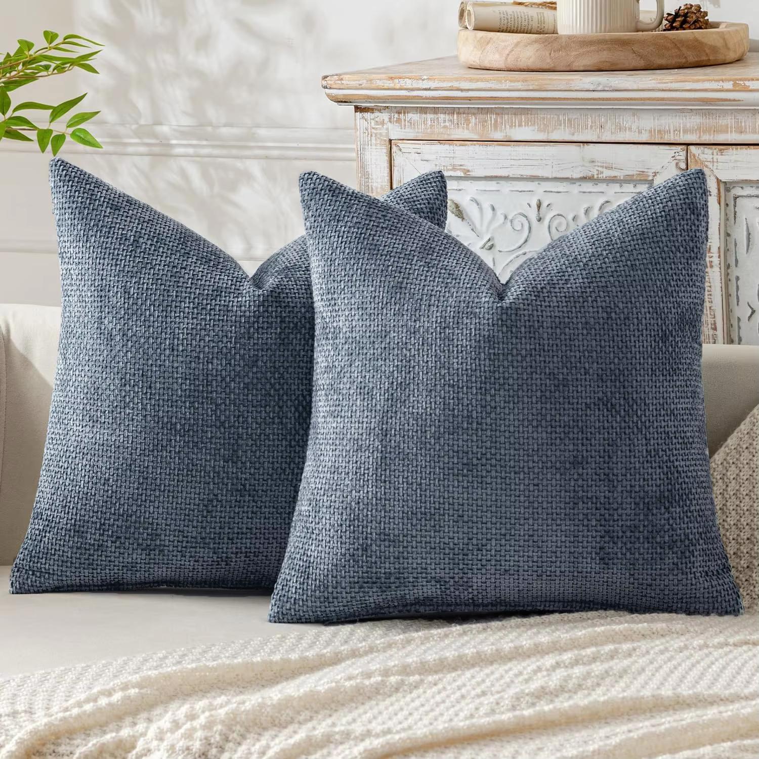 18x18 Inch Chenille Sierkussenhoezen Zachte Kussenhoezen voor Bank Bed Woonkamer Lente Boerderij Huisdecoratie 1pc 45X45cm