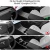 Frani Exterior Door Handle Covers/Interior Door Switch Covers/Trunk Button Cover 3Pcs Black Designed For Tesla Model 3 Highland 2024-2026/Model Y