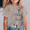 Children's Clothing Girl T-Shirt Short Sleeve 3D Cute Animals Print Kids Summer Clothes Casual Outdoor Graphic Boys