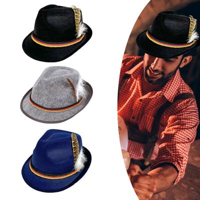 Oktoberfest Hut Bierfest Party Trilby Homburg Hut Dekoratives gedrehtes Band Kopfbedeckung Widget Hut Party Kopfschmuck