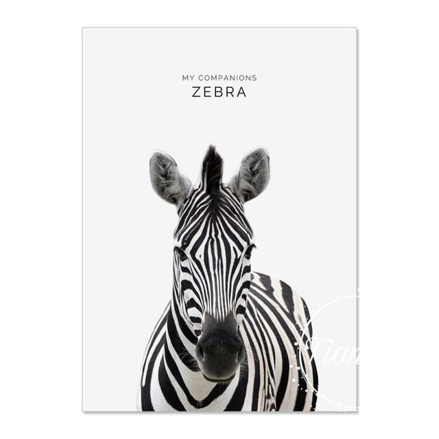 Animal Decoration Sheets Picture Wall Art Poster Children's Canvases Room Paintings For Nursery Decorative Prints Wall Posters No Frame