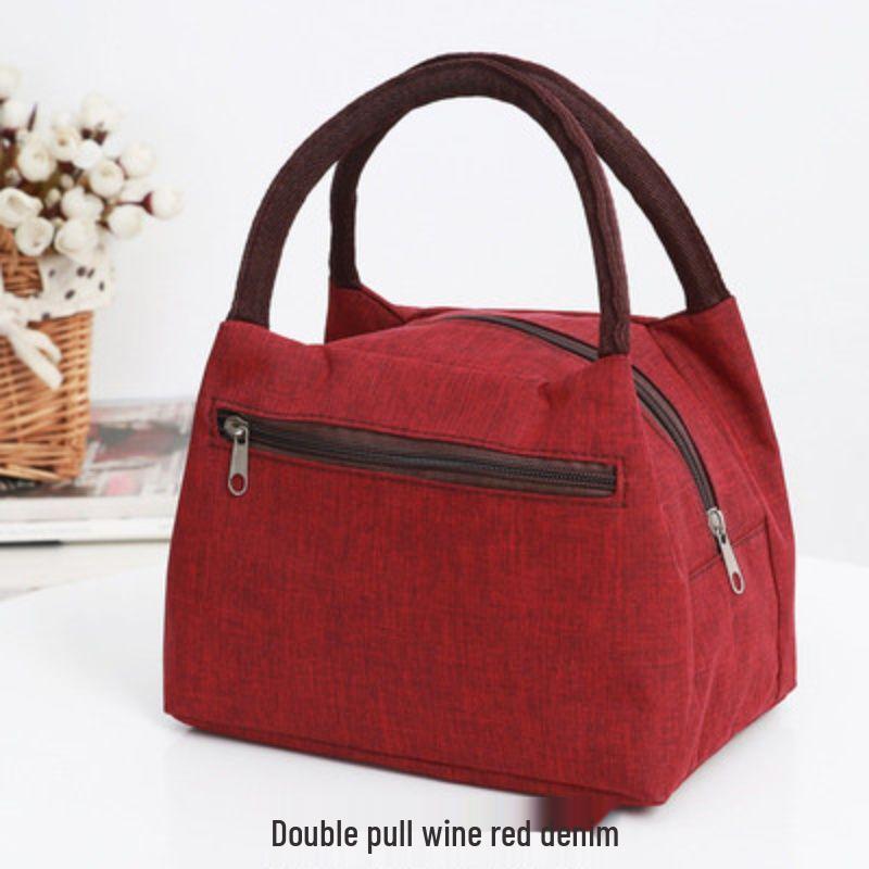 Waterproof Oxford Cloth Tote Bag for Elderly Moms - Small Square Handbag for Shopping and Work