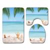 Badezimmermatten Dreiteiliges Badezimmer-Toilettenmatten-Set Badezimmer Rutschfeste Matten Strandlandschaft Stil Matten
