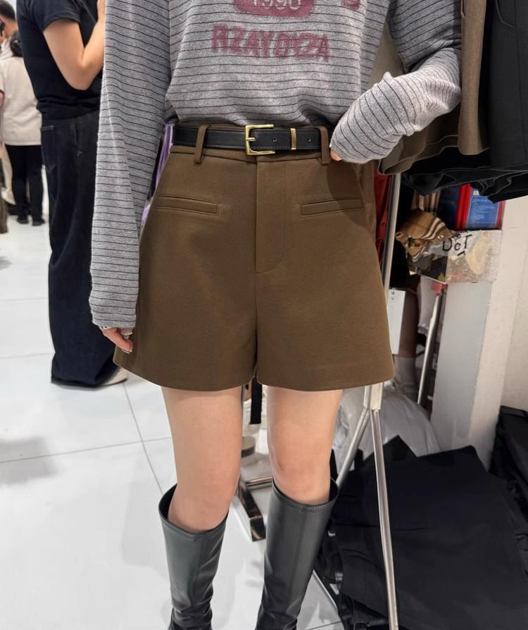 

Пикантные шерстяные шорты А-силуэта с высокой талией, облегающие, повседневные, для женщин, весна/осень 2025 Extra Small (XS)