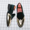 Fashion Luxury Designer New Britain Royal Pointed Velvet Brogue Leather Shoes For Men Casual Loafers Formal Dress Footwear