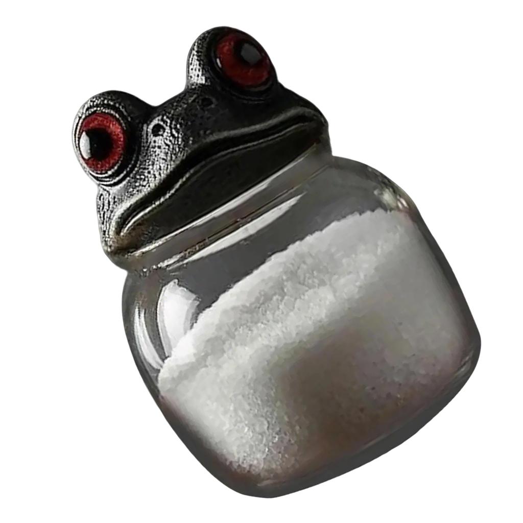 Mehrzweck-Glasbehälter inklusive Deckel Froschmuster Organizer für die Küche Gewürzorganisation Verbesserung