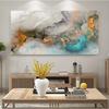 Abstract Light Gray Gold Blue Colorful Cloud Posters and Prints Canvas Painting Print Wall Art for Living Room Home Decor