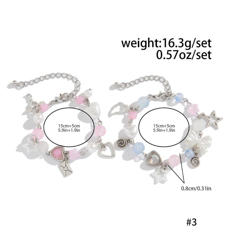 Schleifenquasten-Armband mit Kunstperlen-Akzent Modisches Schleifenquasten-Armband für Mädchen Zeigt Anmut