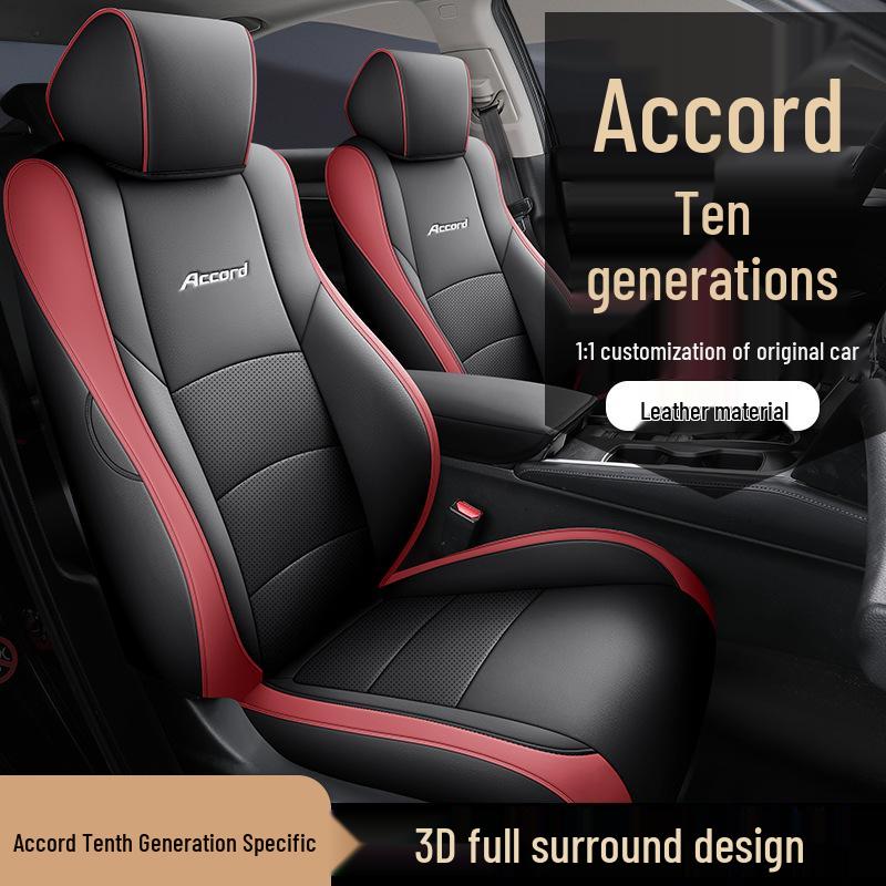 Accord Tenth Gen Leather Seat Cushion - Universal Fit, Four Seasons, Five-Seat.