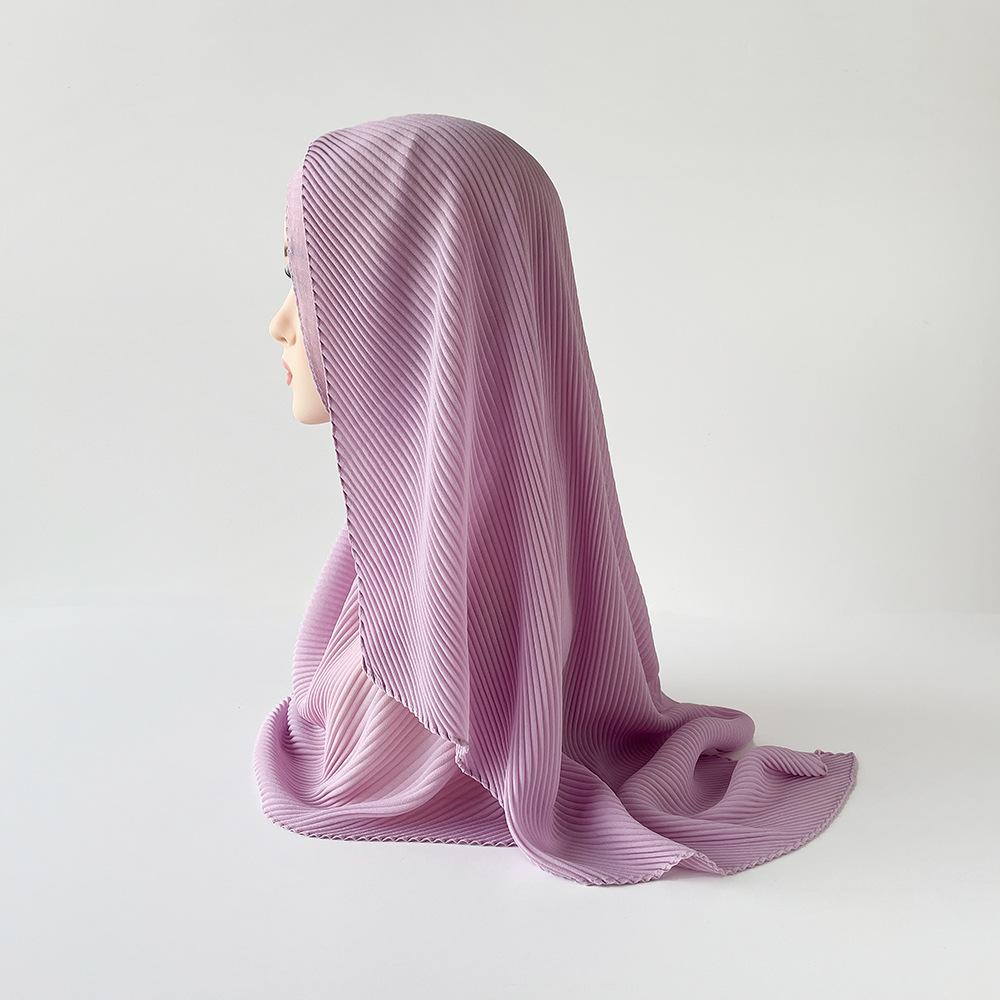 Gebürsteter Turban Perle Chiffon Knitter Schal Knitter Dünner Langer Schal Arabischer Damen Kopftuch