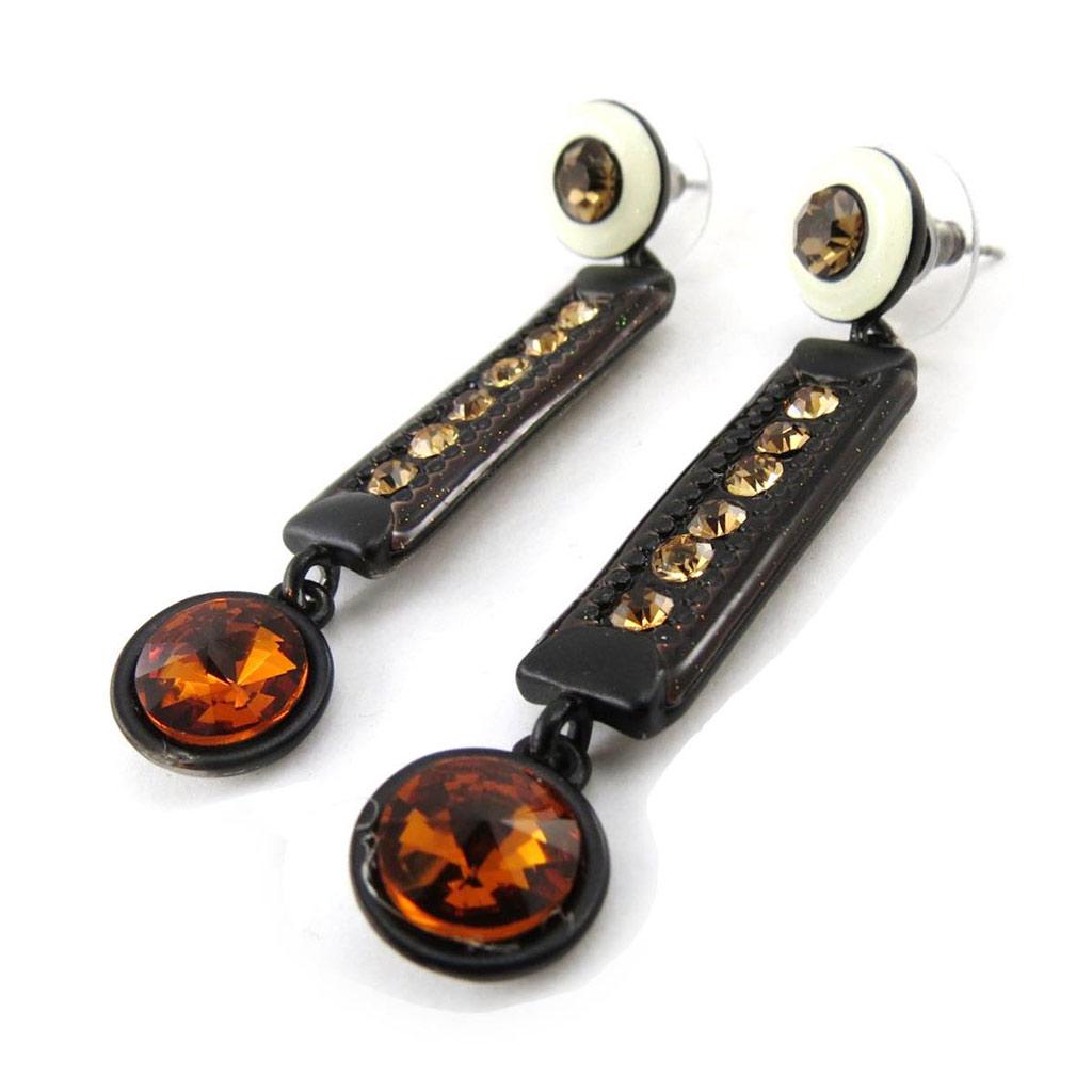 Les Trésors De Lily [J2793] - Boucles créateur 'Mélusine' ambre